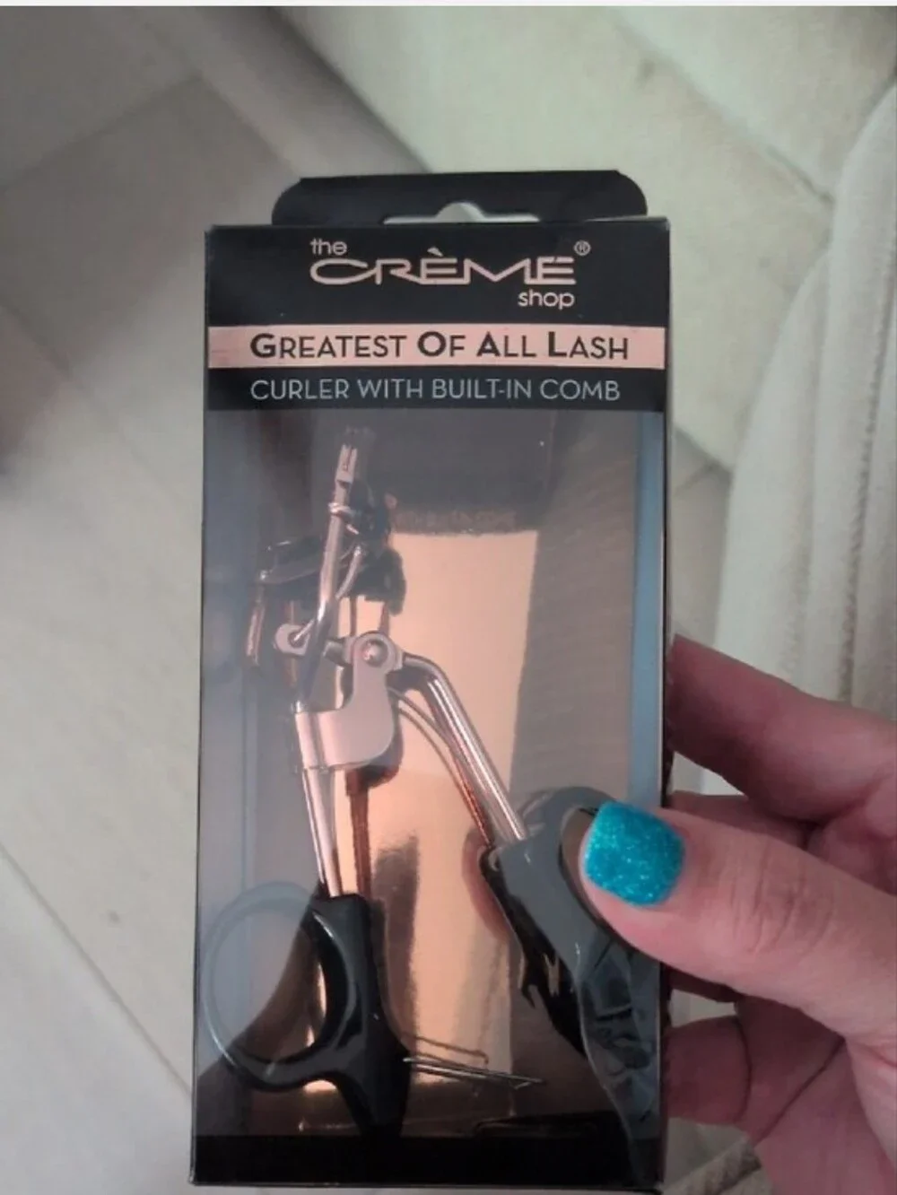 The Crème Shop Greatest Of All Lash Curler — Rose Gold with Black Handles